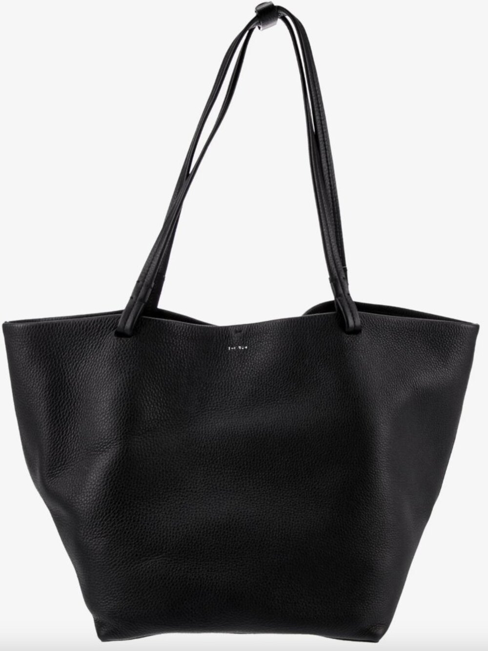 The Row Park Tote Three Black Grained Leather Tote Bag - Picture 3 of 6